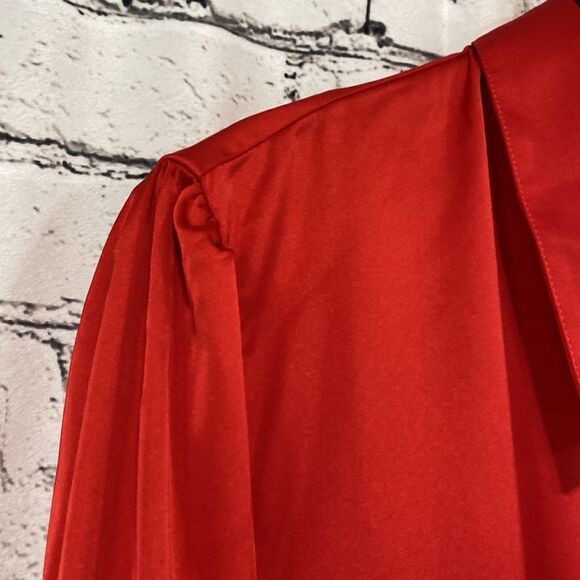 Lucyswhims The Drop Red Satin Stretch Blouse 3X NWT - Picture 5 of 12